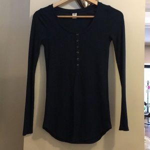 Ribbed long sleeve top